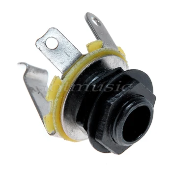 

Black 1/4inch 6.35mm Mono Input Jack Socket For Guitar Amp fx Pedal