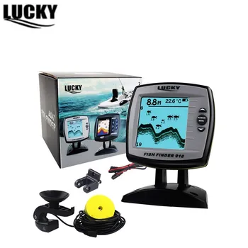 

LUCKY Fish Finder Wired Fishing Sensor Alarm 180m depth Findfish Echo LCD Fish Locator Fish Detector EnglishRussian Menu Pesca