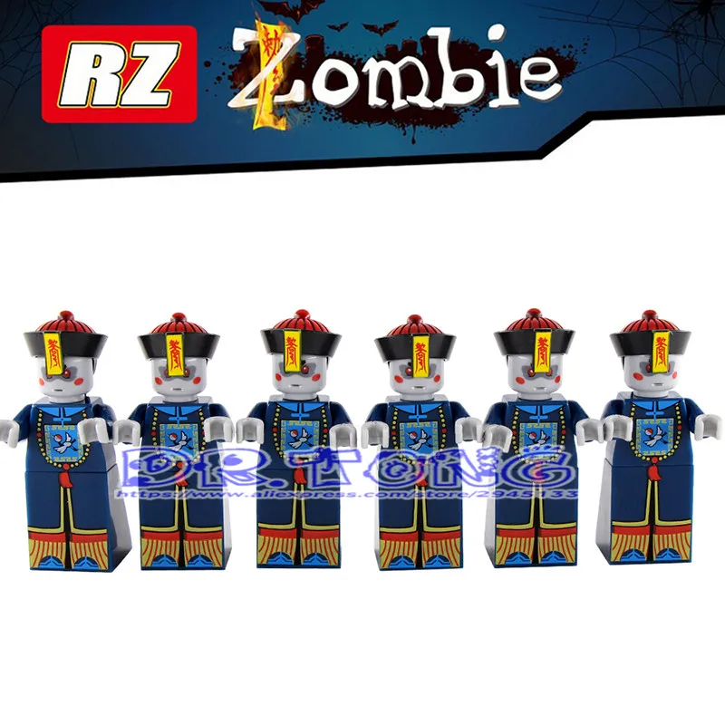 

DR.TONG 6PCS Zombies Building Blocks Assembled Blocks Zombies Star Wars Movie Bricks DIY Toys Children Gifts RZ001