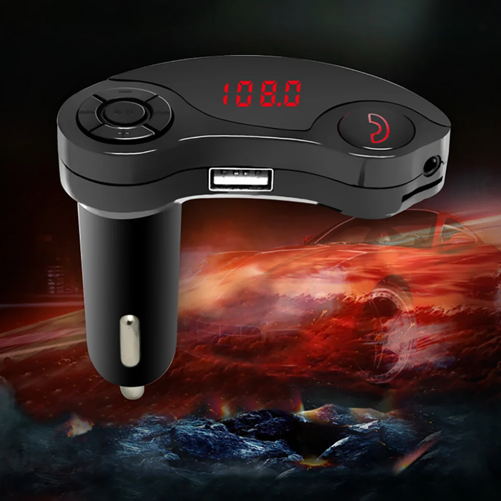 Громкой связи Bluetooth гарнитура для Беспроводной FM передатчик, bluetooth-ресивер 3,5 мм TF автомобиля Mp3 плеер AUX автомобильный трансмиттер для Xiaomi Roidmi смартфон samsung KIA