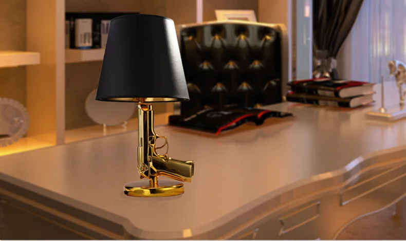 Luxe Bureaulamp : Luxe gun pistool shade led tafellamp e lezen desk lichten zwart