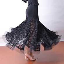 Черный для фламенко, бальных танцев платье юбки для фламенко юбки латиноамериканские сальса для фламенко, бальных танцев платье юбка Одежда для танцев
