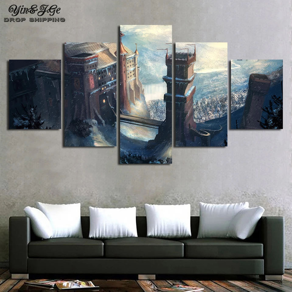 Modular-Art-5-Piece-Game-of-Thrones-Movie-Poster-A-Song-of-Ice-and-Fire-Poster (1)