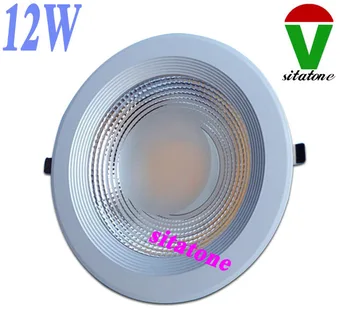 

Free shipping AC85-265V 12W COB led downlight ,2 year warranty,1*12w led downlight