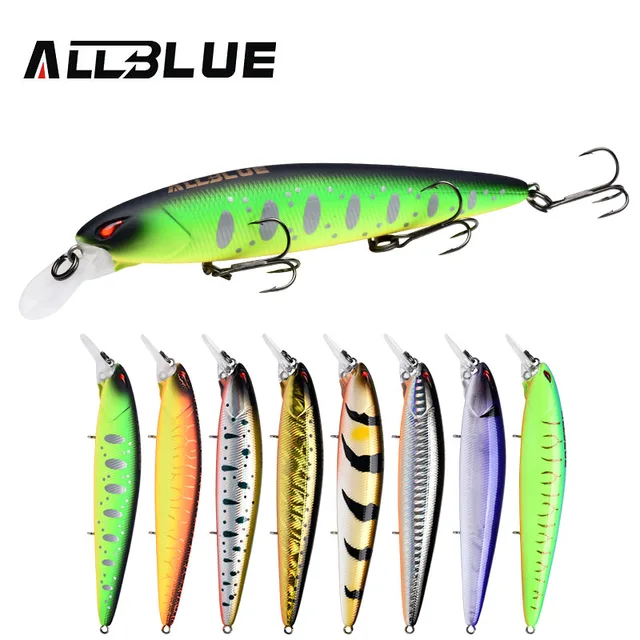 US $4.44 ALLBLUE JINBE 110SP Wobbler Fishing Lure 110mm 18.5g Rolling Jerkbait Minnow Unique Lip Bass Pike B
