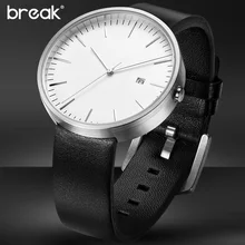 2016 BREAK top luxury brand leather strap fashion causal dress business quartz wristwatches creative gift watch