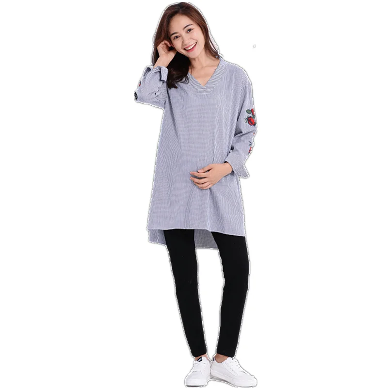 

Strip Pregnancy Clothes Maternity Clothing Maternity T-shirt Tops Clothes For Pregnant Women Tees