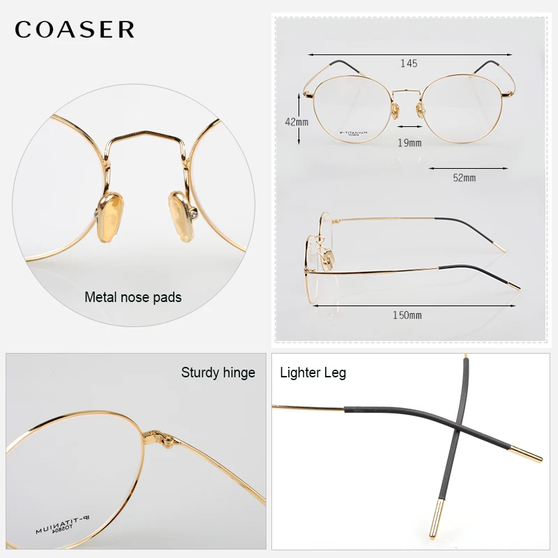 Титановая оправа для очков, прозрачные круглые прозрачные очки, оправа для мужчин и женщин, оптические очки по рецепту, зрелище, близорукость