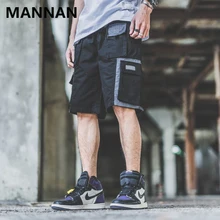 MANNAN/ г., весенне-летние японские уличные шорты Карго с большим карманом для мужчин, городские шорты для мальчиков с завязками в стиле хип-хоп