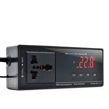 Novo Display Digital Plug-in Do Termostato Tomada Universal ON/OFF Aquário Regulador/Controlador de Temperatura Da Estufa