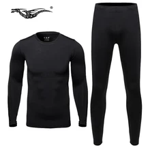 New Men Fleece Thermal Outdoor Sport Underwear Motorcycle Skiing Winter Warm Base Layers Tight Long Johns