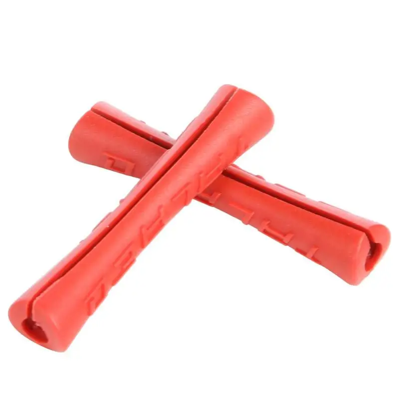 Велосипедный тормозной рукав резиновый кабель для сдвижной линии трубы 2 цвета сверхлегкий MTB велосипедный каркас защита кабеля Направляющие инструмент для велосипеда - Цвет: Красный