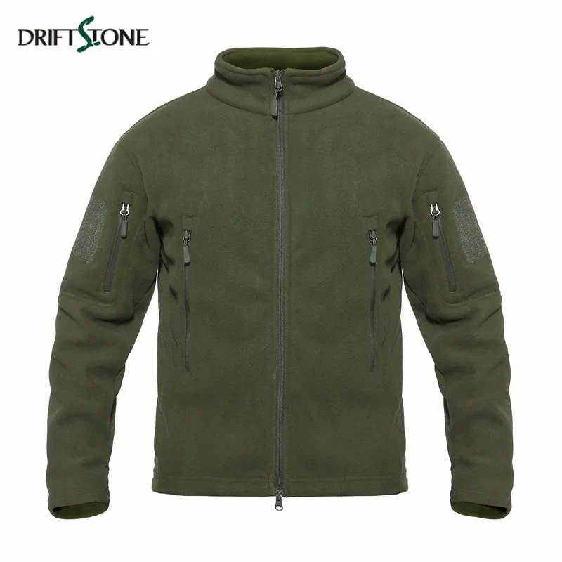Зимняя мужская флисовая куртка теплая Тактическая Военная куртка размера плюс Мужская термокуртка пальто осенняя армейская одежда - Цвет: Army Green