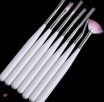 

7pcs Nail Art Design Brush Set False Nail Tips Builder Acrylic UV Gel Painting Tool Wholesale 6sets/Lot