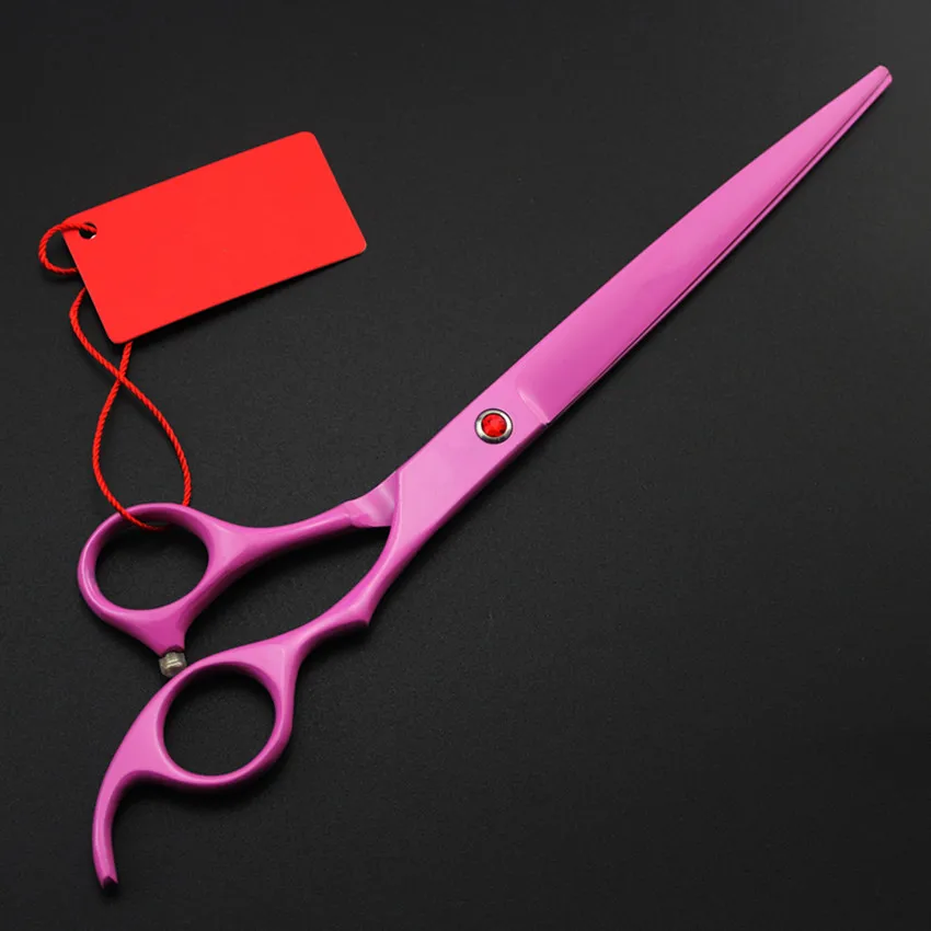 Top grade 440c 8 inch PINK dog grooming hair scissors cat pet shears