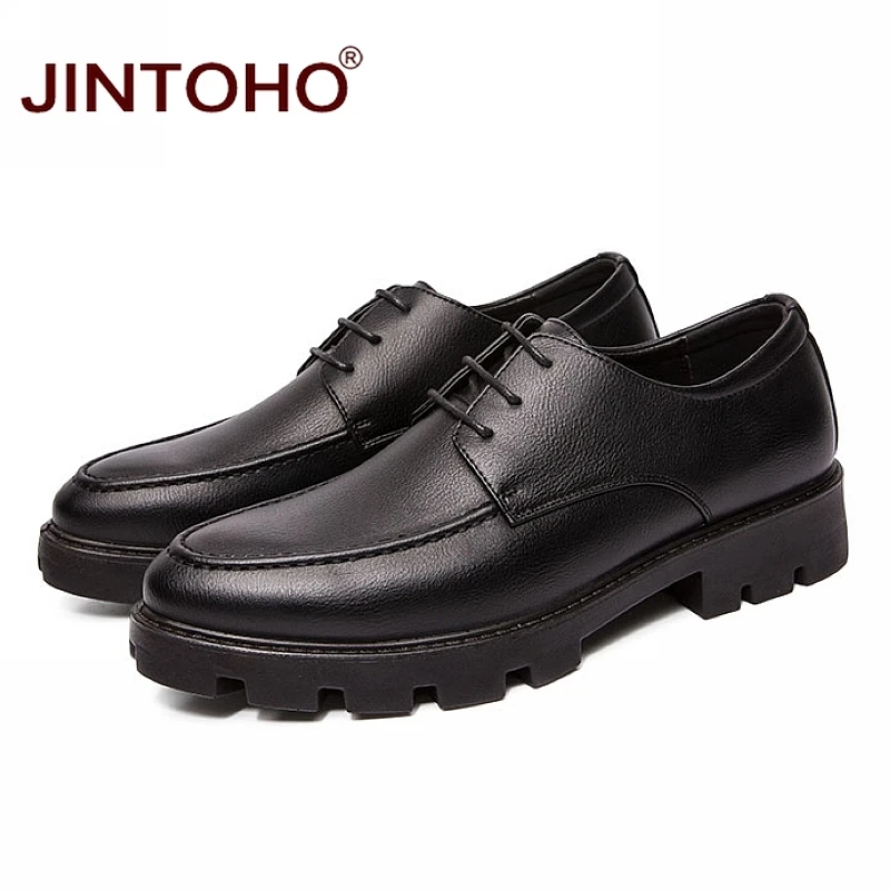 JINTOHO 2019 новые мужские официальные туфли итальянские из натуральной кожи дешевые