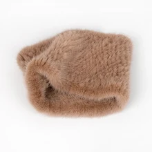 Зимние вязаные шарфы с кольцом, женские шарфы из натурального меха, женские шарфы, женские шали из меха норки для женщин, женские шали