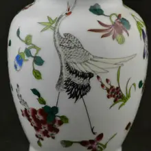 Нежный старый фарфор ручной работы картина красно-коронованный журавль noctilucence ваза