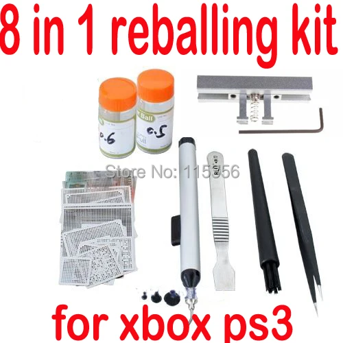 Бесплатная доставка 8 шт. трафаретов набор для реболлинга bga xbox ps3 ремонт чипа
