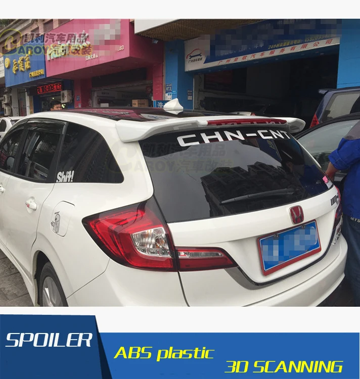 

For jade Spoiler ABS Material Car Rear Wing Primer Color Rear Spoiler Press the tail For Honda jade Spoiler 2014-2015