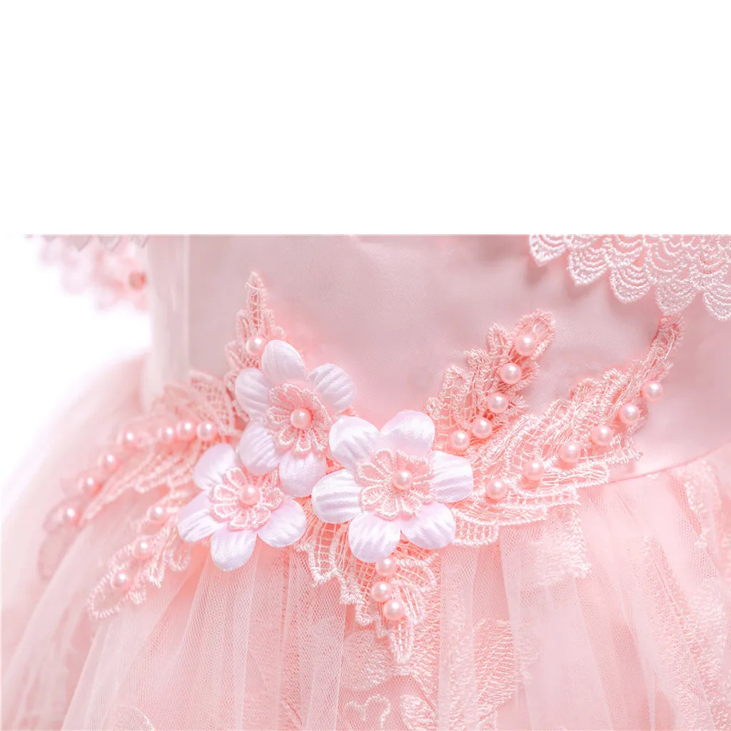 MUQGEW/Одежда для маленьких мальчиков и девочек платье принцессы с цветочным рисунком для маленьких девочек, праздничное платье подружки невесты на день рождения, свадебное платье
