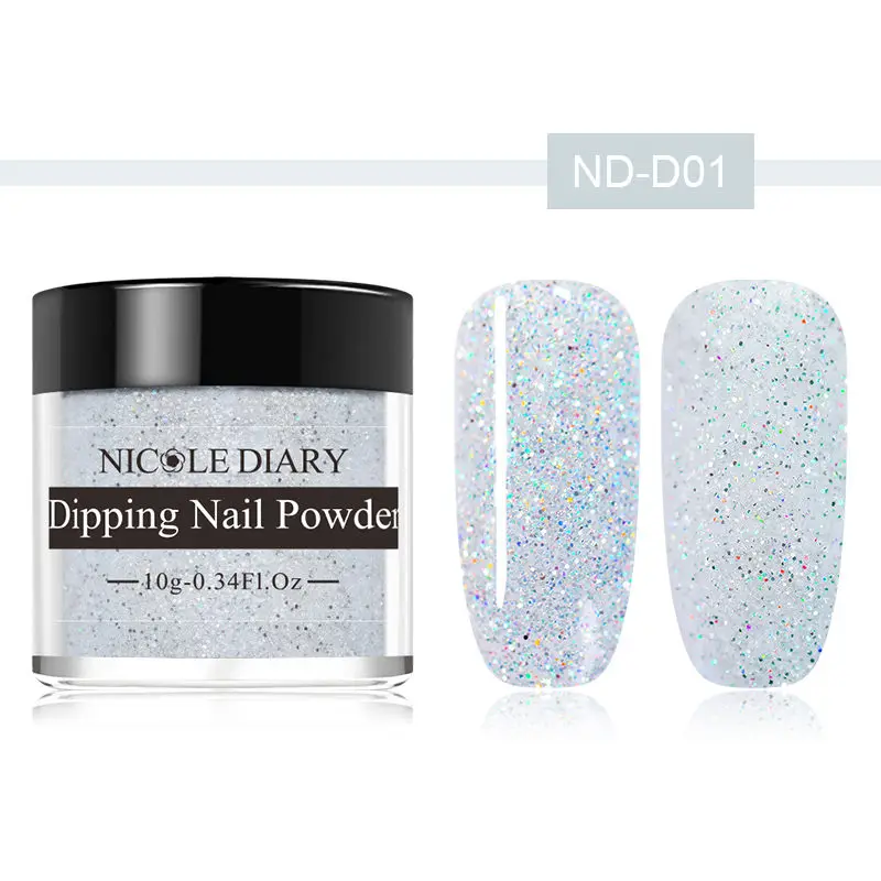 ND-D01 NICOLE DIARY 10 мл система погружения Порошковая голографическая Хамелеон профессиональный дизайн ногтей украшения красочные блестящие ногтей маникюр - Цвет: ND-D01