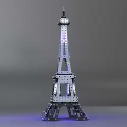 800 шт. нержавеющая сталь металл Париж Эйфелева башня архитектура модель здания Конструкторы комплекты кирпичей подарки на день рождения