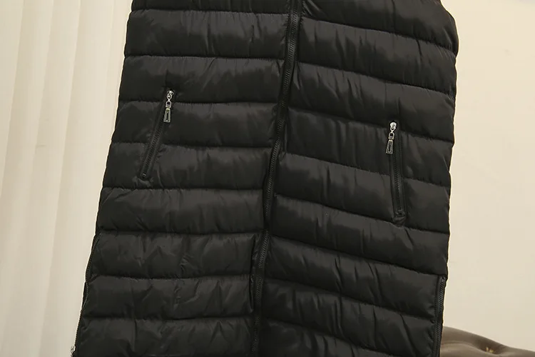 Длинный зимний жилет, женские пальто без рукавов размера плюс 5XL, повседневные теплые толстые Жилеты с капюшоном, черная верхняя одежда SWM1137