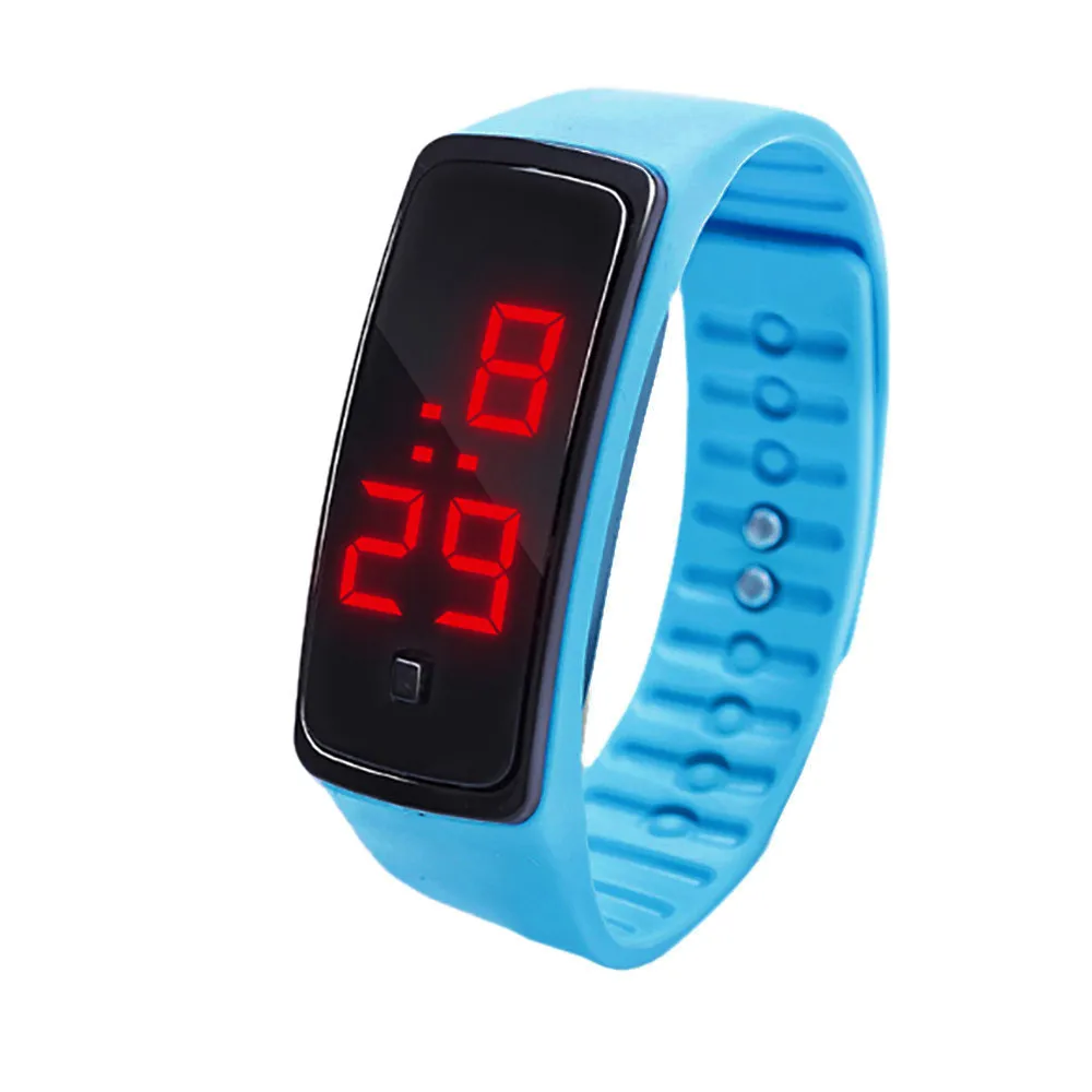 Новое поступление модные светодиодный спортивные часы для бега с резиновым браслетом и датой цифровые наручные часы спортивные часы женские мужские и Ff