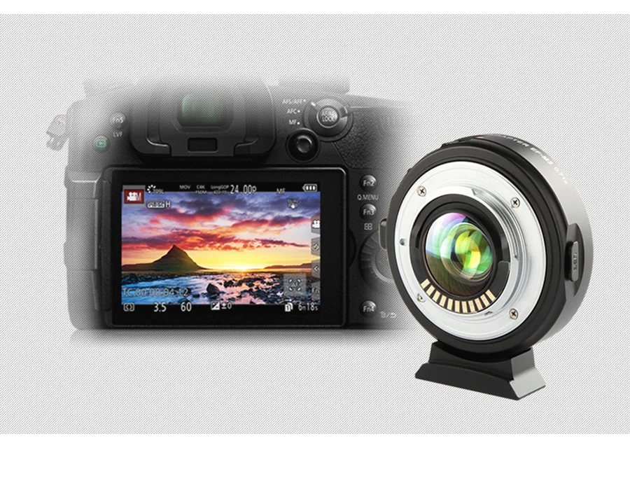Viltrox EF-M2 II AF EXIF 0.71X снижение скорости усилитель объектива адаптер Turbo для Canon EF Объектив M43 камера GH4 GH5 GF6 GF1