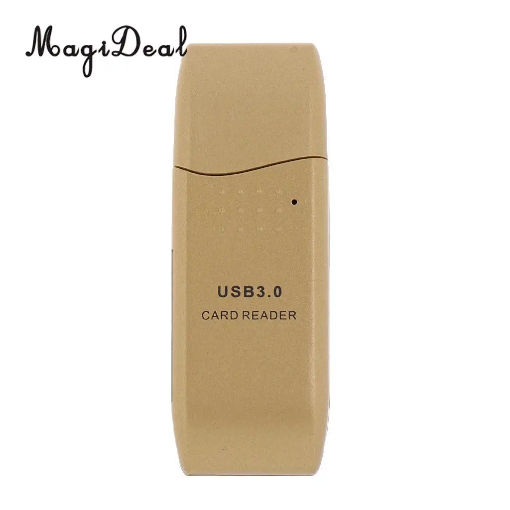 5Gbps Fast USB 3.0 All in 1 Mocro SD TF SDXC Flash Memory Card Reader Gold