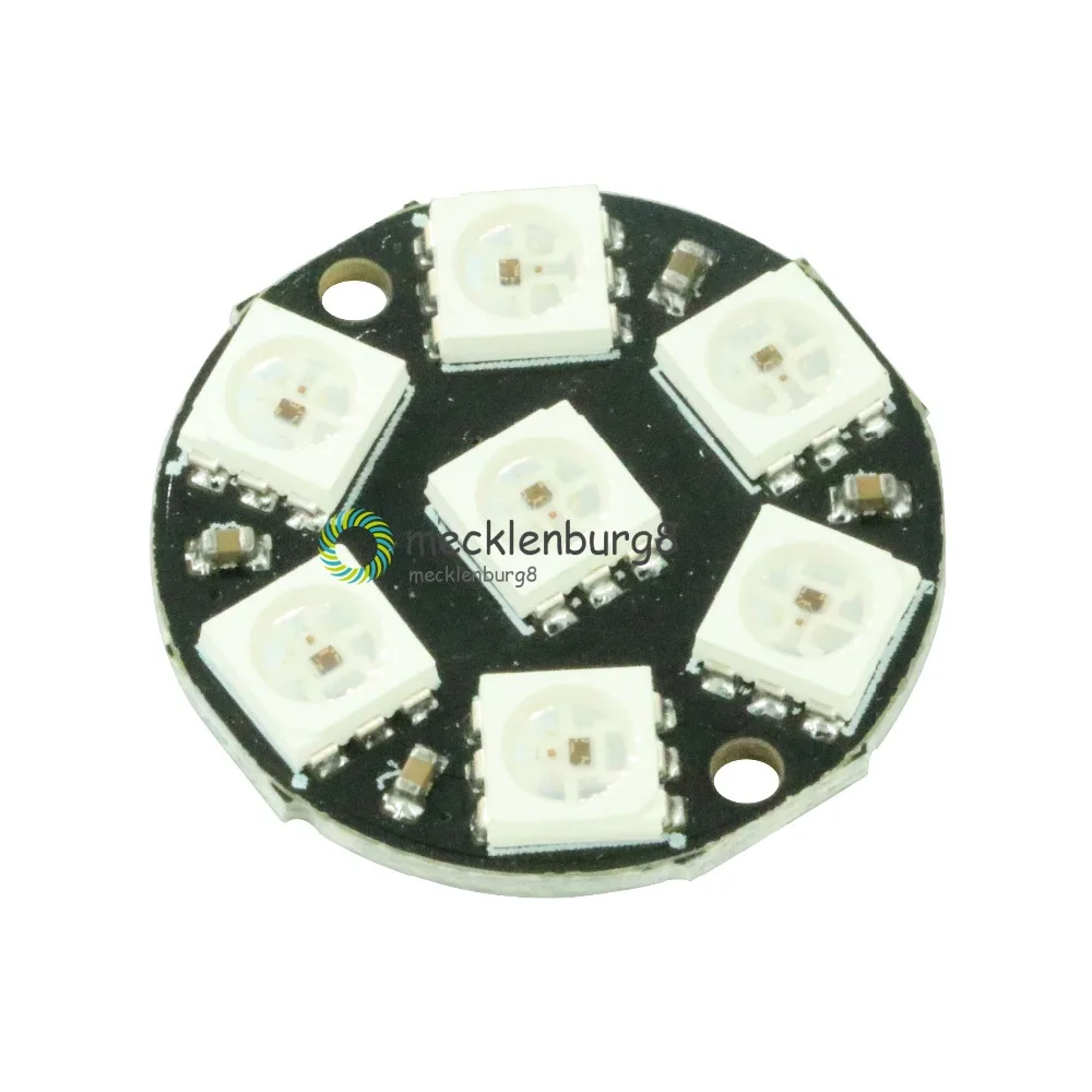 7-битная светодиодная кольцевая лампа s WS2812 5050 RGB со встроенными драйверами для