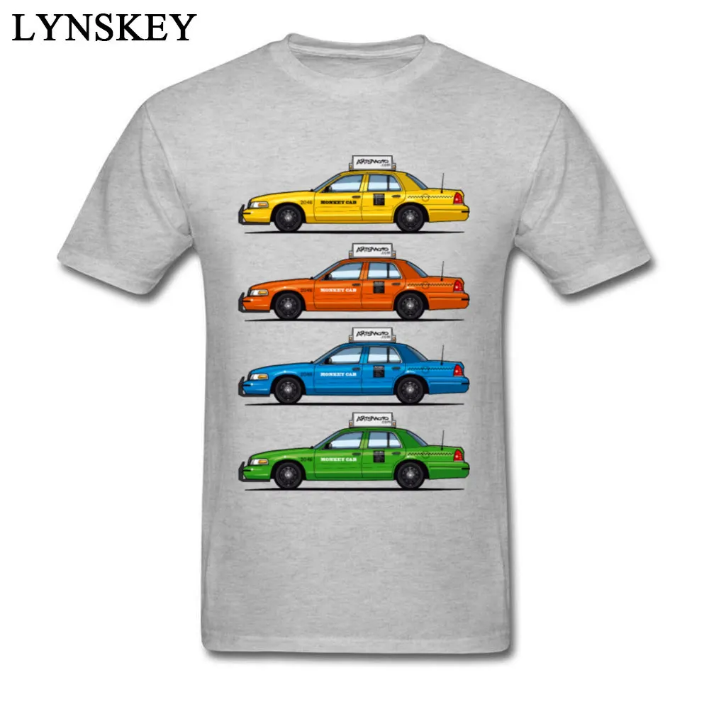 T-shirts Leisure Short Sleeve Cute Crewneck Cotton Tops Tees Printed On Summer Fall Color Taxi Cabs Crown Vic Clothing Shirt for Men Color Taxi Cabs Crown Vic grey