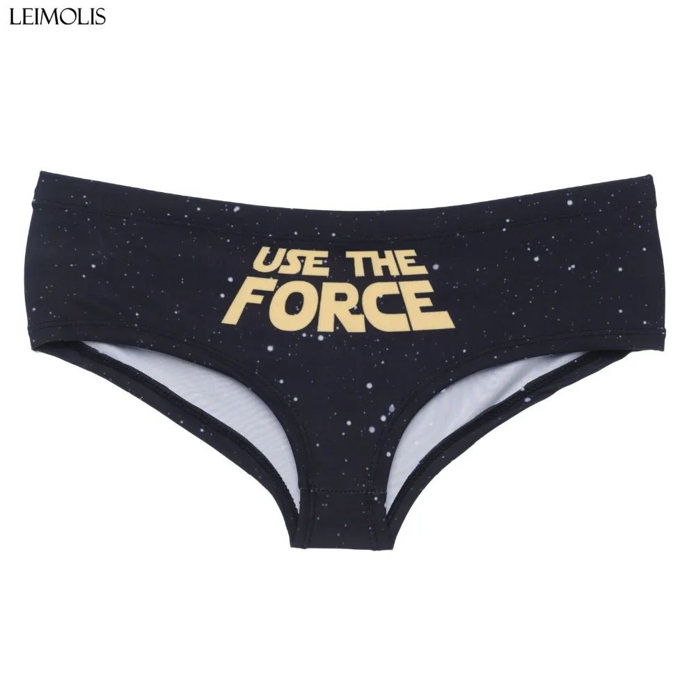 

LEIMOLIS starry sky letter funny print sexy hot panties female kawaii Lovely underwear push up briefs women lingerie thongs