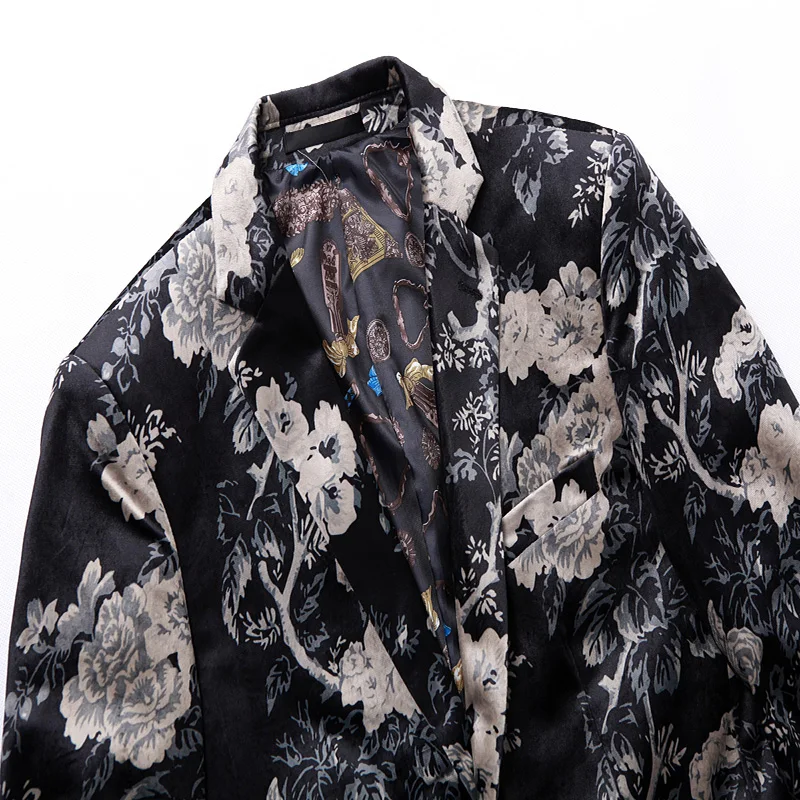 2019 Men'S High Quality Blazer Silver Print Party Wedding Festival Fashion Jacket Stage Costume Singer Slim Suit Coat 2019 Men'S High Quality Blazer Silver Print Party Wedding Festival Fashion Jacket Stage Costume Singer Slim Suit Coat