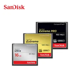 Карта памяти SanDisk 16 GB CF карта extreme PRO 32 GB Высокое Скорость 64 Гб компактный адаптер для флэш-карт для DSLR и HD видеокамера 128 GB