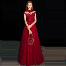 Вечернее платье с высоким воротником без рукавов, халат De Soiree, сексуальные кружевные женские вечерние платья, длинные, большие размеры, вечерние платья с блестками E662