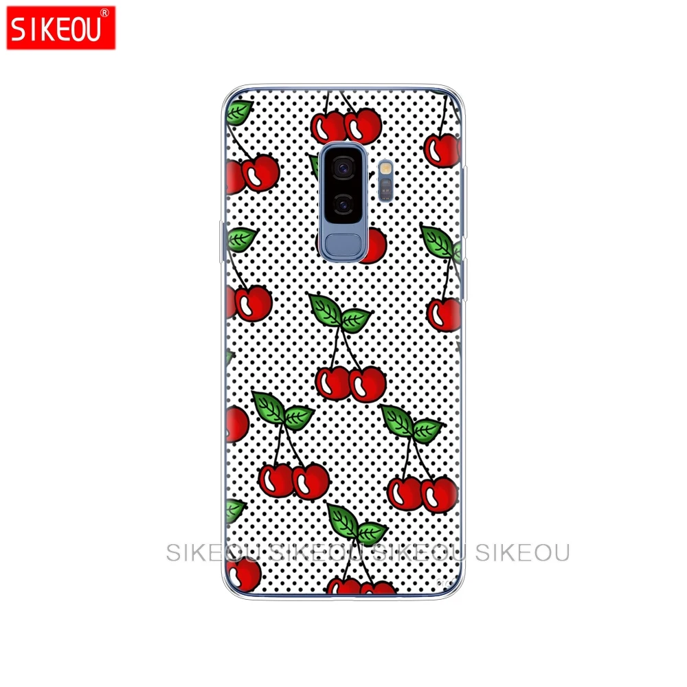 Силиконовый чехол для Samsung Galaxy S9 S8 S7 S6 edge S5 S4 S3 PLUS телефона с фруктовыми вишнями и