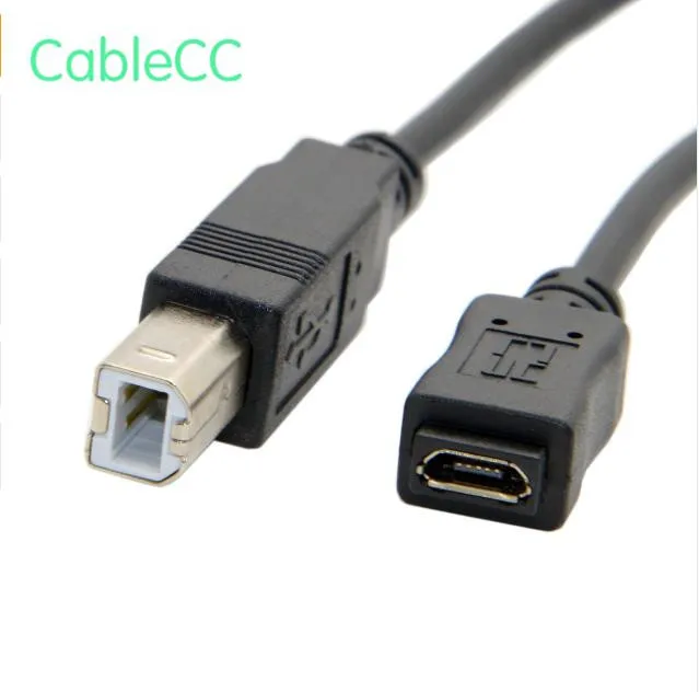 

Micro USB Female to Standard USB 2.0 B Type Male Data Cable 1.5m for Printer Scanner & Hard Disk