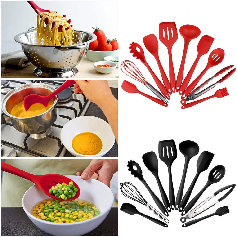 Silicone Spatula Kitchen Utensil 10Design Cooking Baking Cake Icing Mixing Tools