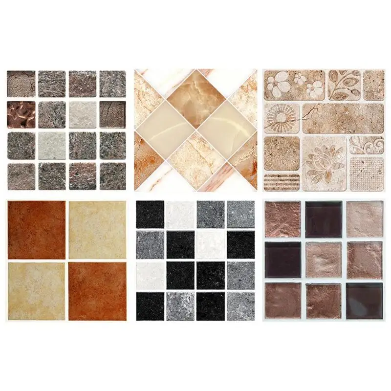 

18pcs Waterproof Tile Pasters Polish Mosaic Wall Sticker Home Kitchen Decor