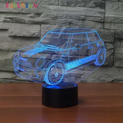 Настроить модель автомобиля 3D иллюзия лампы светодиодный акриловая пластина настольная лампа светодиодный детская лампа-игрушка в