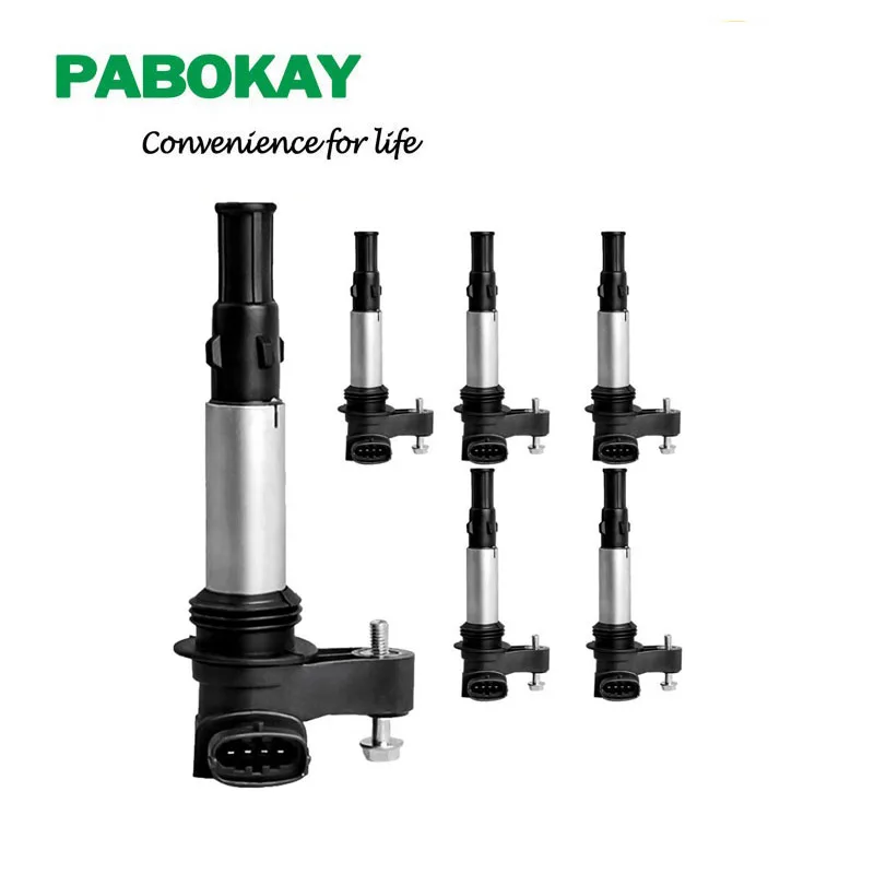 

12566569 12583514 12613051 12613057 12629037 IC07126 6x Ignition Coil For Cadillac CTS STS Buick Rendezvous Acadia UF375 Encla