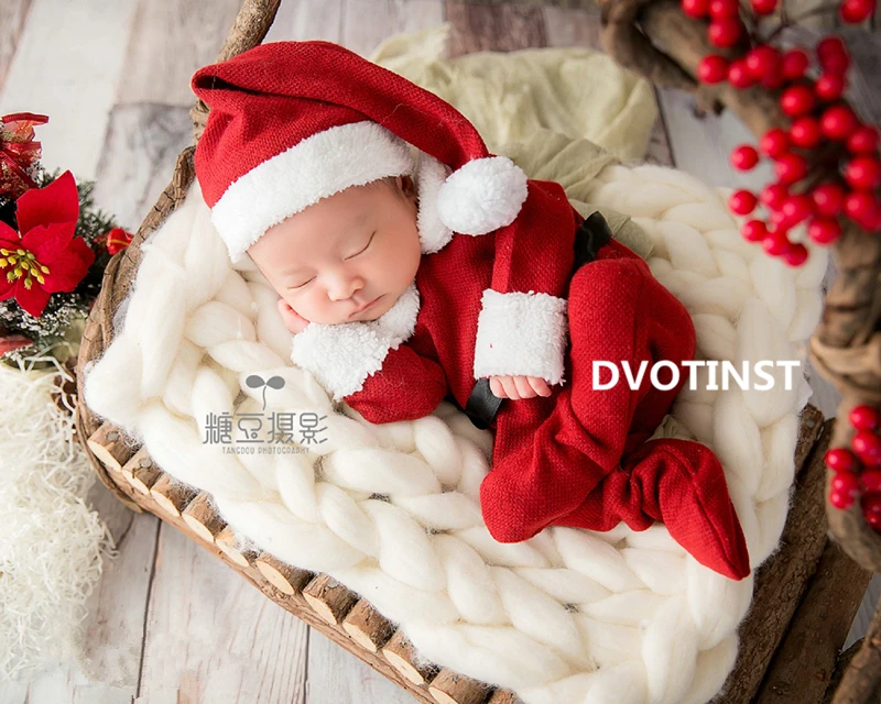 Dvotinst реквизит для фотосъемки новорожденных детей вязаная шляпа + комбинезон