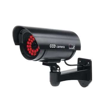 

Outdoor Fake / Dummy Security Camera with 30 Illuminating LED Light (Black) CCTV Surveillance