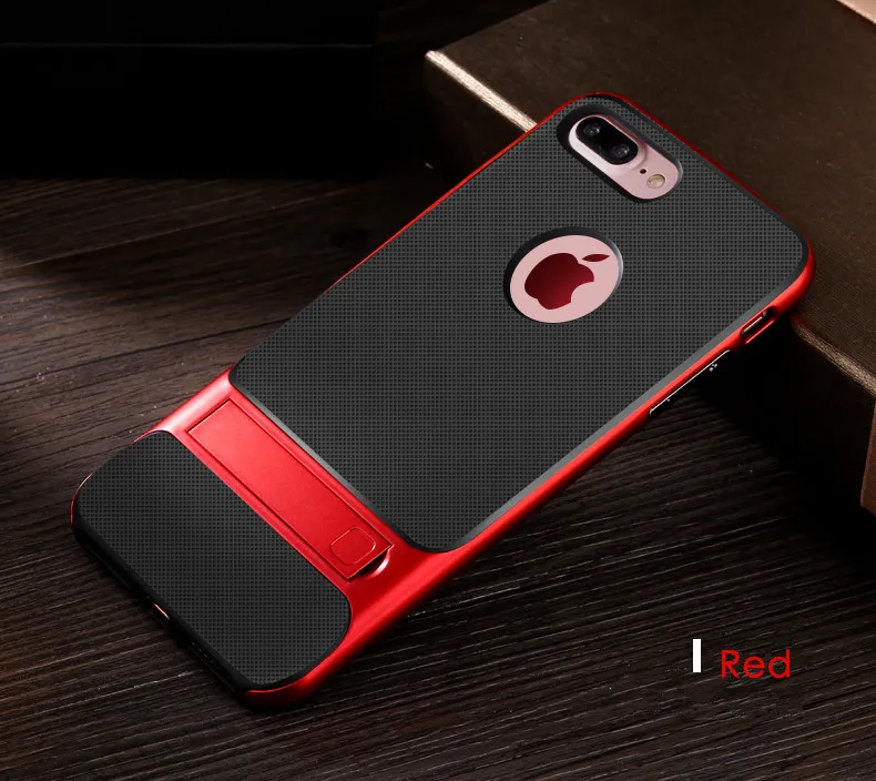 Чехол-подставка для iPhone 7, 8 Plus, X, магнитный держатель, чехол для телефона s, PC+ TPU, 360 градусов, подставка для iPhone 6, 6s Plus - Цвет: Red