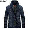 LetsKeep Retro Denim jacket men Autumn Spring Turn-Down Collar jacket men's classic outwear jean jackets coat plus size, MA403 ► Photo 1/6