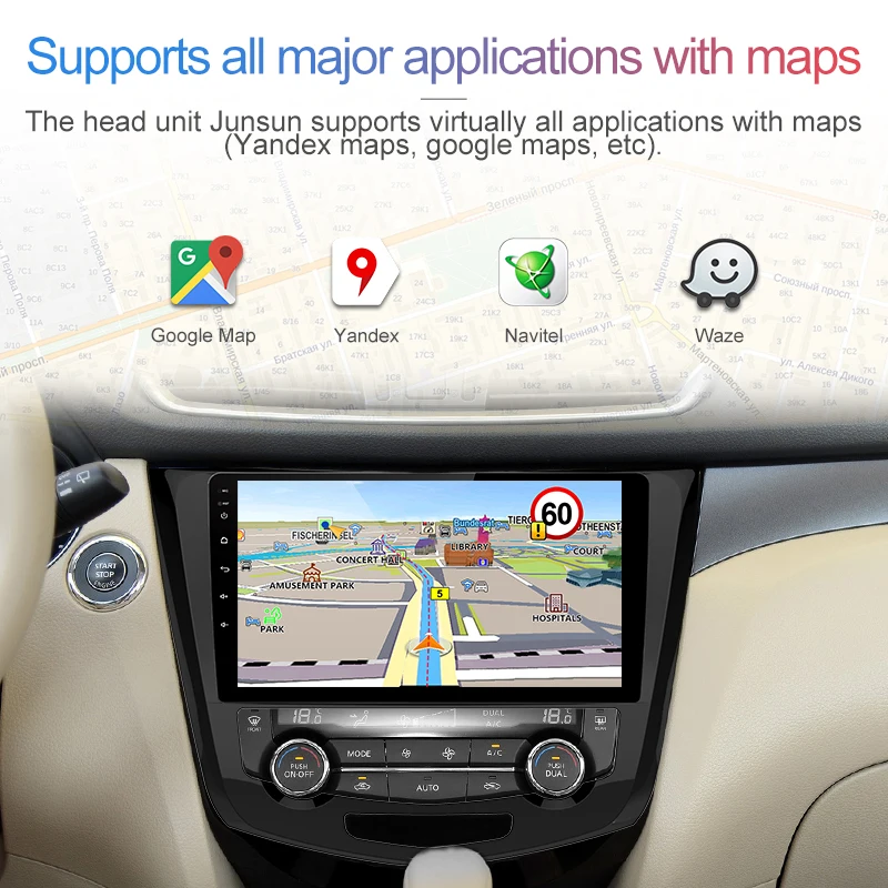 Cheap AWESAFE 2 din Android 8.1 Car Radio Multimedia video player gps navigation For Nissan X-Trail X Trail Qashqai 2014-2016 gps head 2