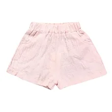 Детские шорты летние однотонные хлопковые повседневные шорты с эластичной резинкой на талии для мальчиков и девочек