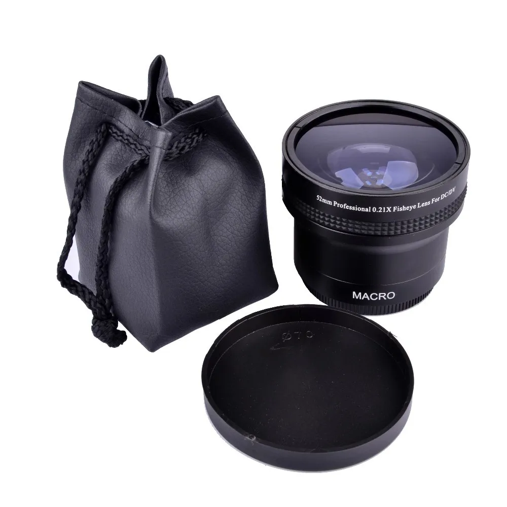 Super 0.21x 52mm HD Fisheye Macro Wide Angle Lens filters for Nikon for